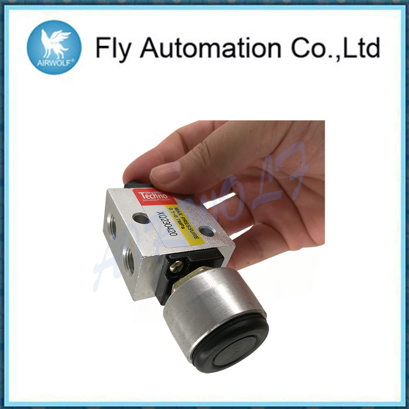 Push Button Pneumatic Manual Valve 1/8 Inch 3/2 Way Manually Mechanical Valve