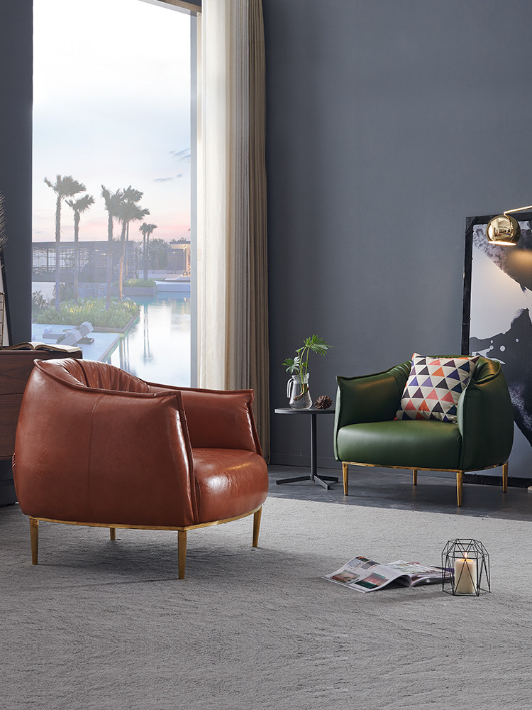 Customized Hotel Canteen Modern Dining Room Chairs Leisure Single Seater Sofa