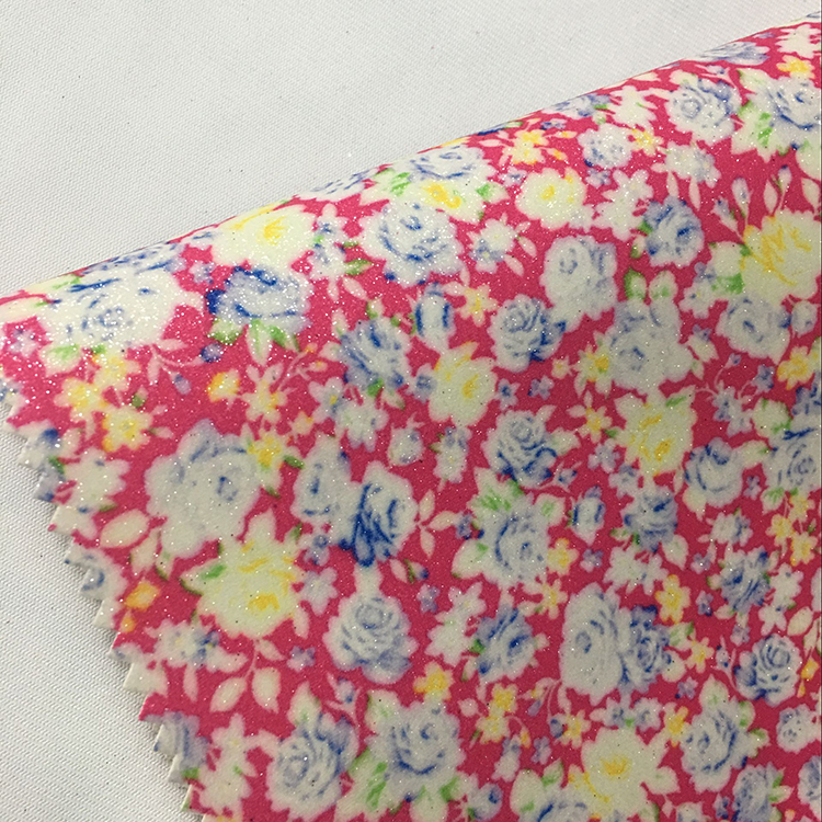 Elegant Printed Faux Leather Fabric Quick Drying Great Visual Effect