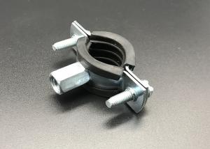 China Heavy Duty M10 Strut Pipe Clamps EPDM Rubber Lined Pipe Clamp Galvanized Steel on sale