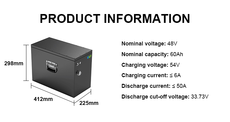 Power Storage Lithium Iron Phosphate Battery Pack 48V 60Ah LiFePO4 Battery