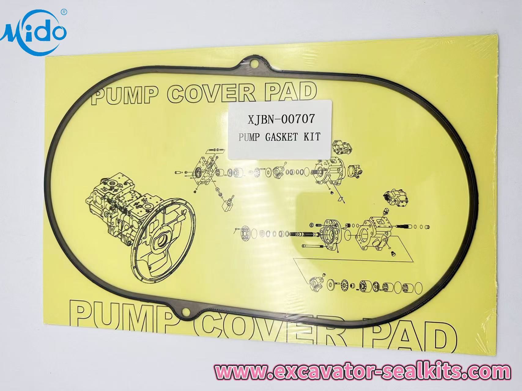 High - Performance XJBN-00707 Hydraulic Pump Gasket Kit Compatible with Excavator Hydraulic Pump