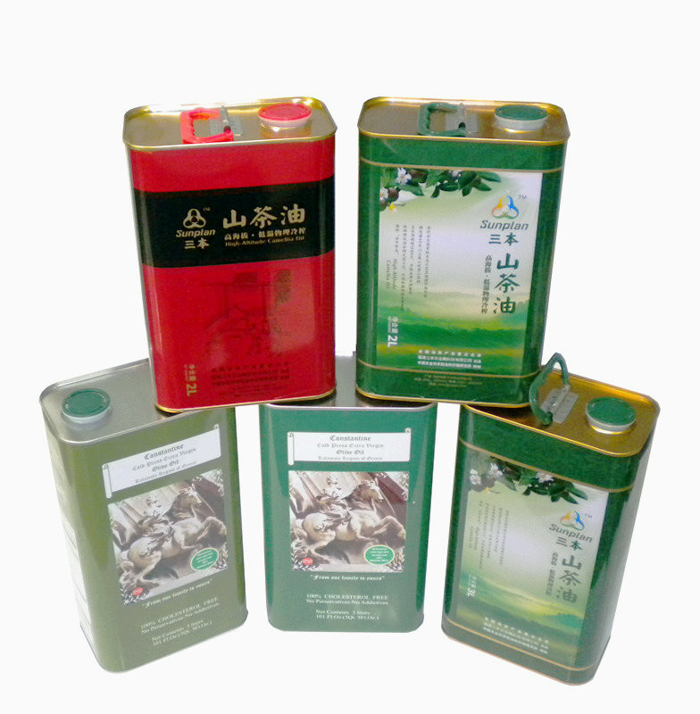 5000ml Cooking Oil Bucket 4 Color Plastic Handle​ Empty Oil Tin Can