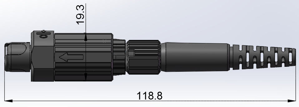 3 In 1 Waterproof Pre Connectorized Cable Connector For Fiber Optical