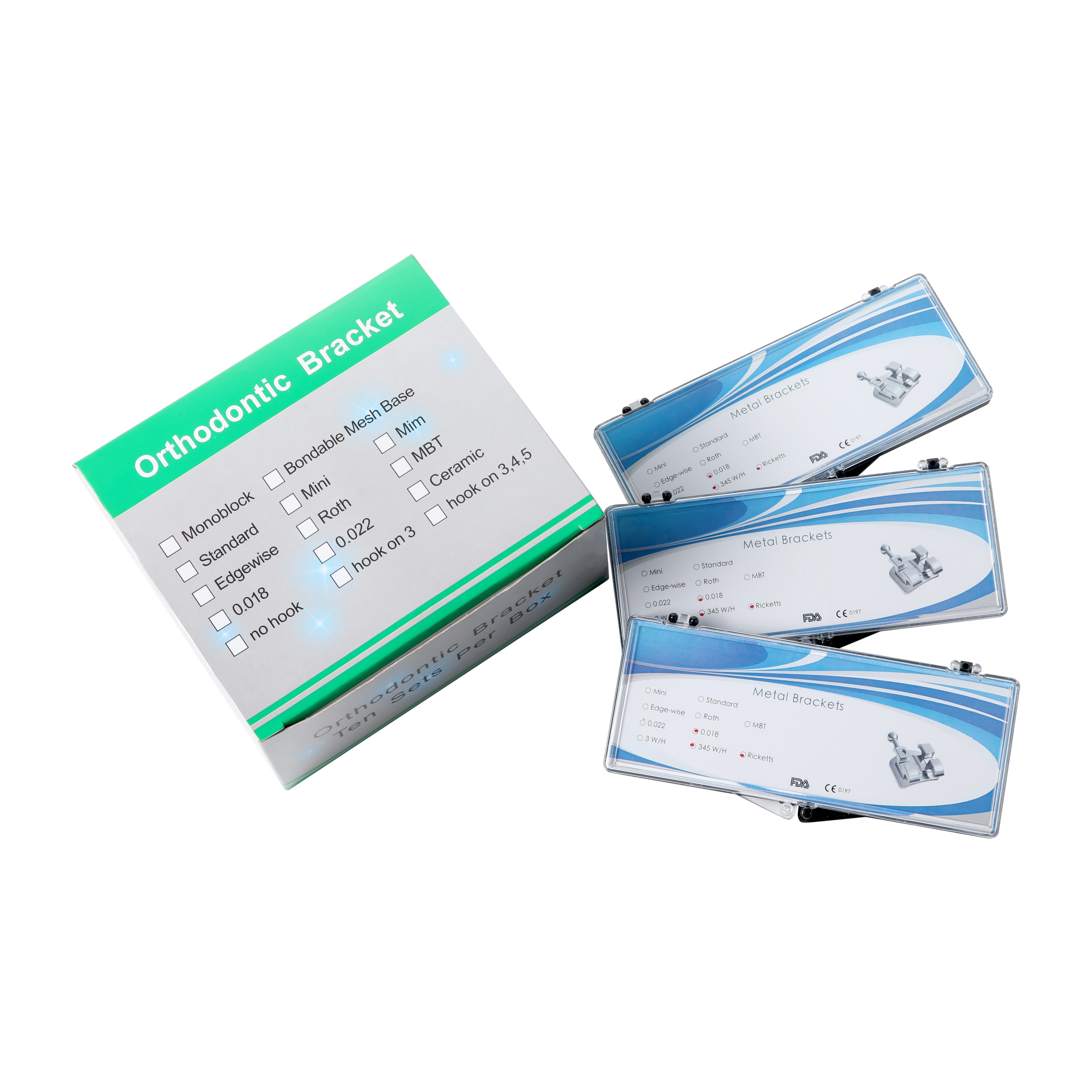 0.022 0.018 Solt Dentist Orthodontist Metal Roth Braces Self Ligating Brackets