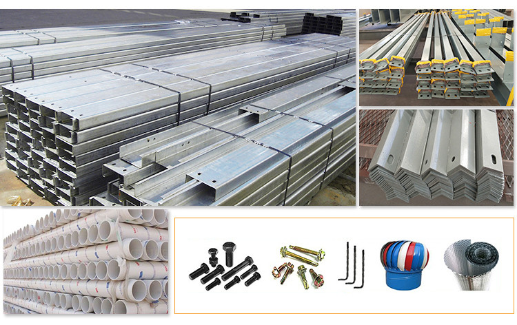 Prefab Industrial Buildings Steel Portal Frame Structure Prefabricated Warehouse