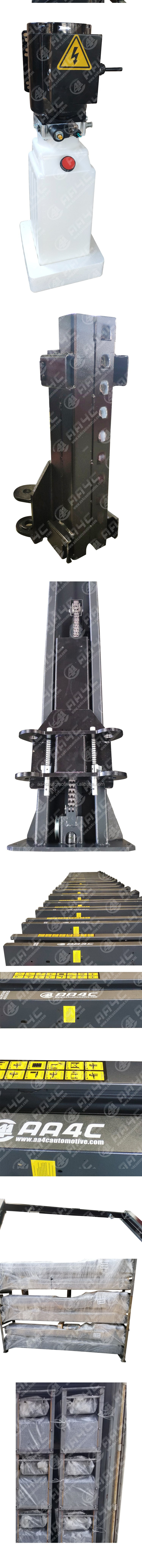 3.2T 4T 5T 2 Post Overhead Car Lift For 11 Foot Ceiling Electrical Unlock Baseless