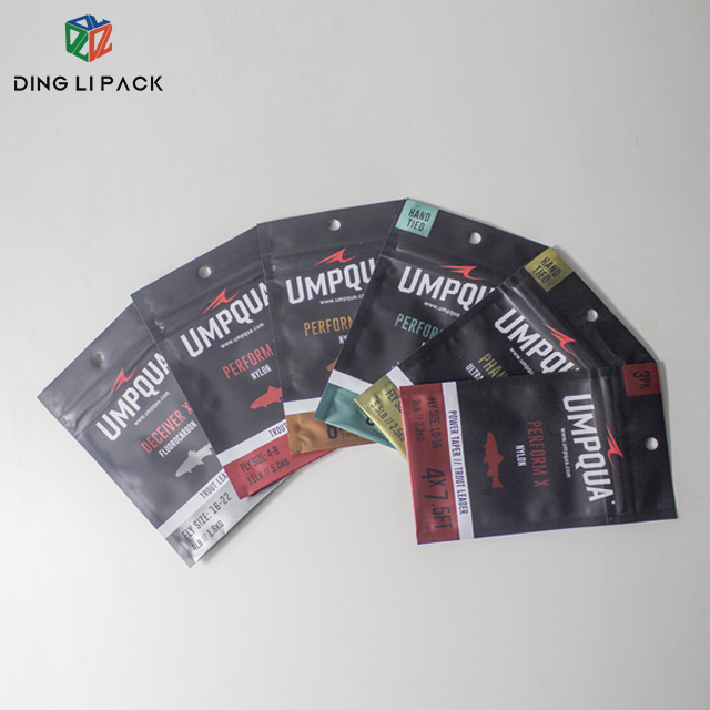 Custom Printed Heat Seal Laminated Plastic Worm Bags Personalized Zipper Bags