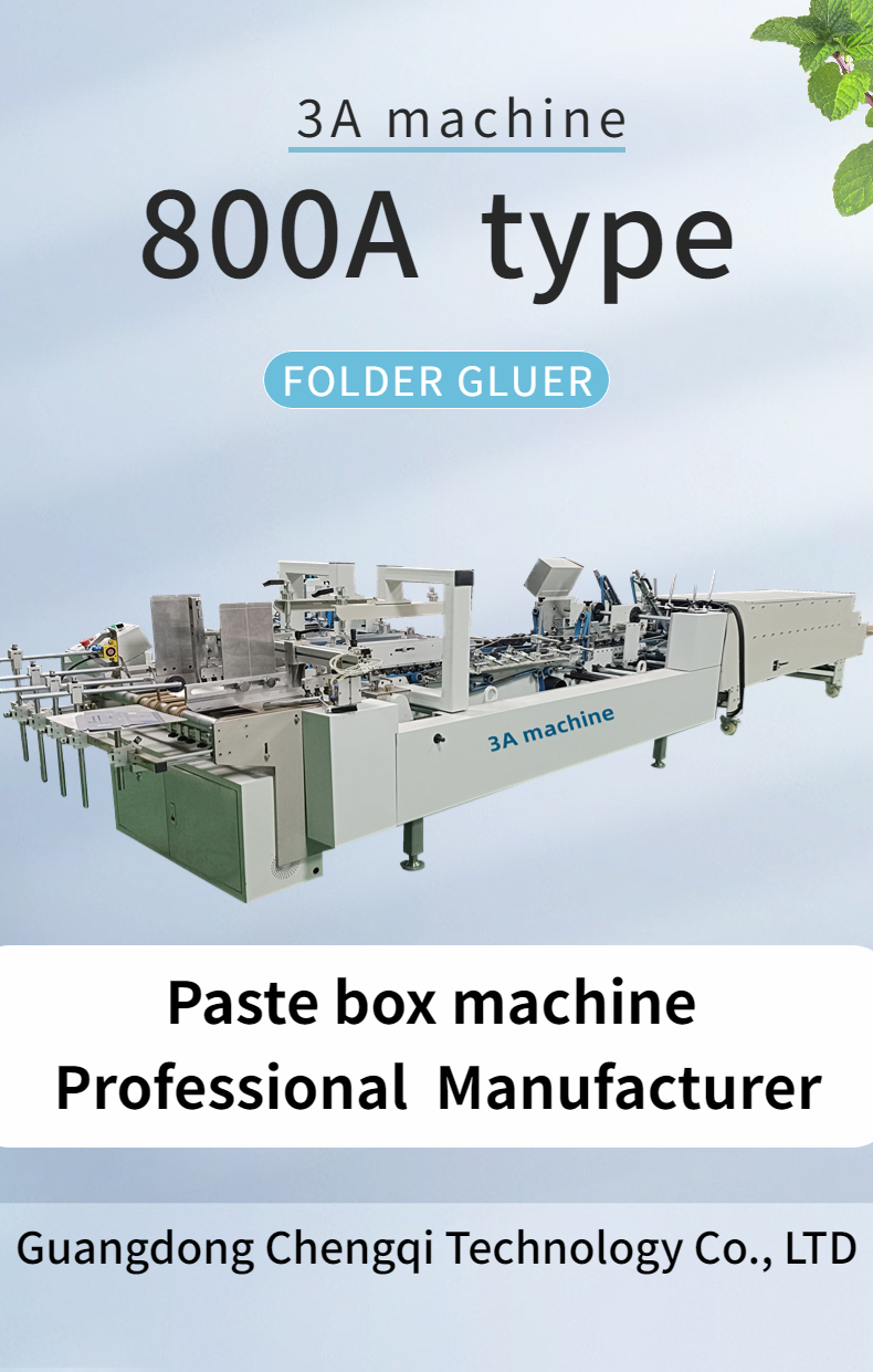 CQT 800 Water Soluble Cold Glue Automatic Gluer Folder Machine for Cardboard/Corrugated Boxes