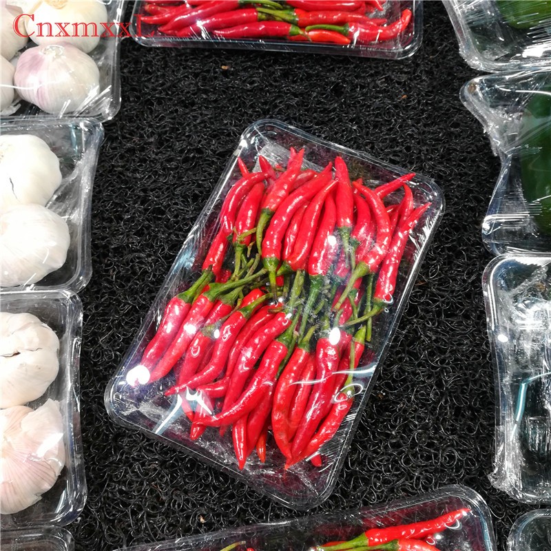 Biodegradable 18cm Clear Plastic Tray Containers 7g Round Salad Packaging
