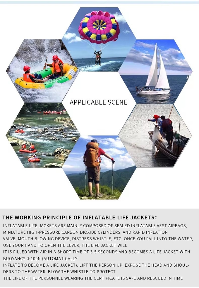 Portable Adult Inflatable Safety Rescue Life Jacket High Buoyancy Life Vest Swim Vest