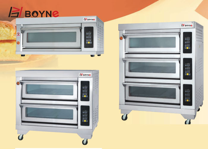 380v Double Layer Four Trays Baking Oven Stainless Steel for Hotel