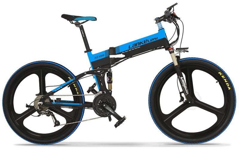 26 Inch Folding Portable Electric Bike Mountain Full Suspension