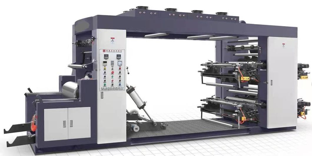 Ten Color Flexographic Aluminum Foil Plastic Paper Cup Film Label Roll Cold Stamping Laminating Flexo Printing Machine