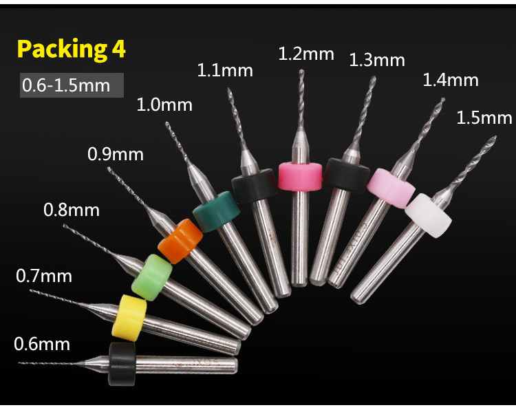 Carbide Tungsten PCB Circuit Board Drill Bits 0.10mm 0.2mm 0.30mm