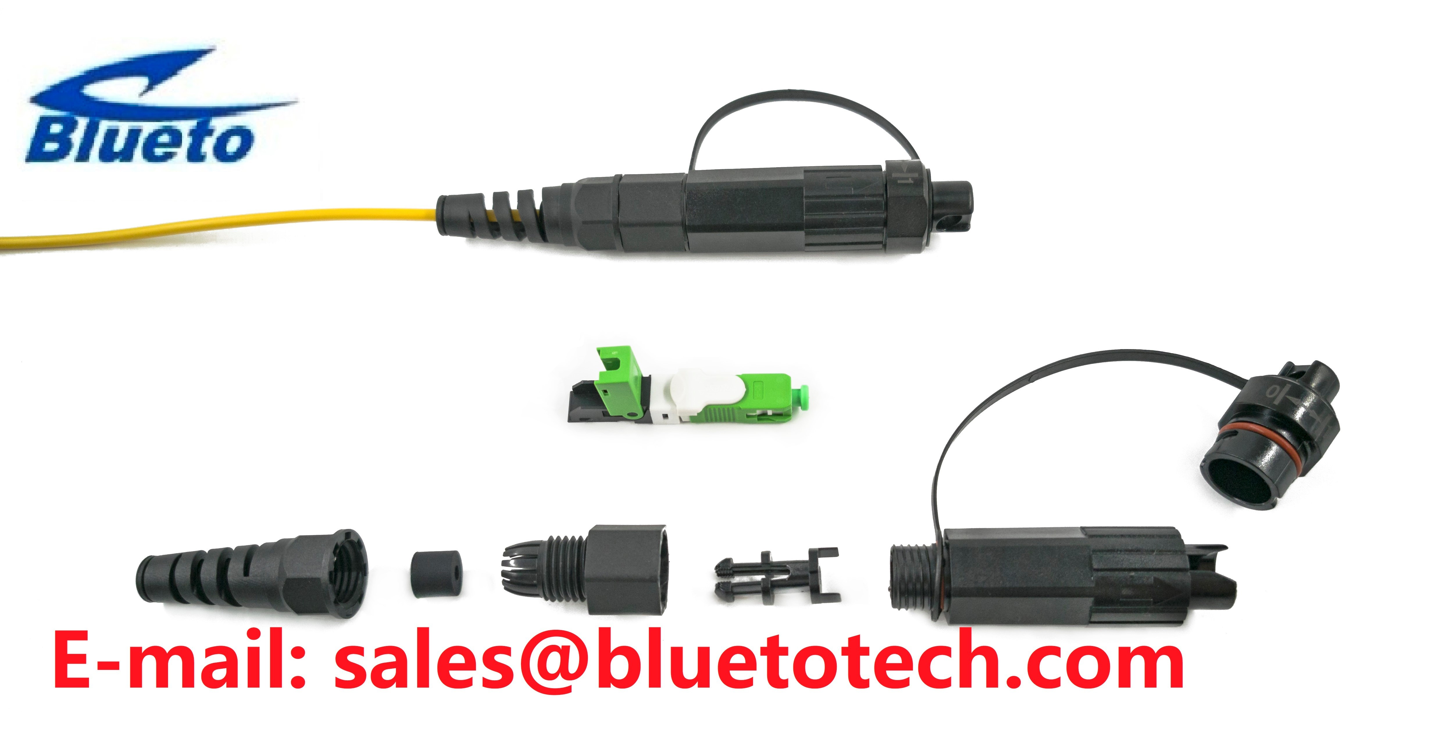 FTTA Huawei SC Pre Terminated Reinforced Fast Connector Waterproof Quick Connector For Huawei