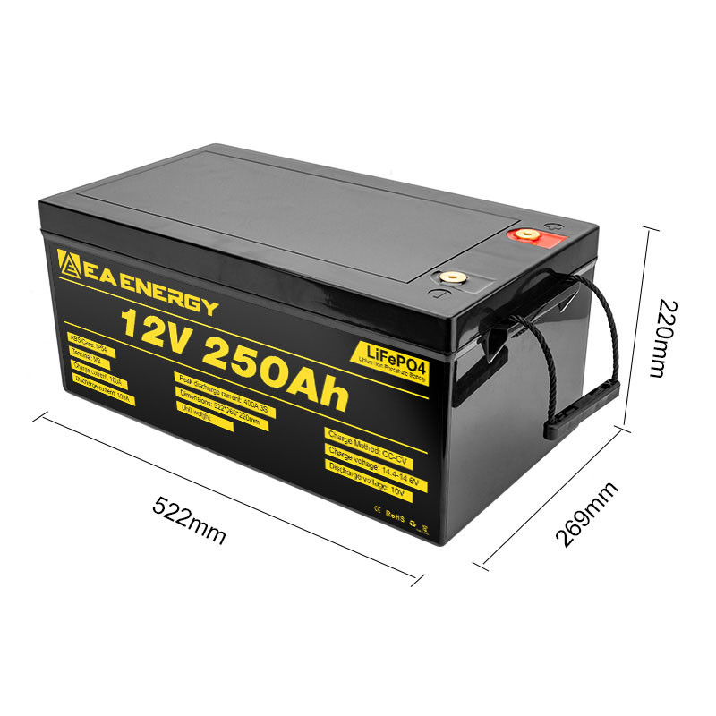 Lithium Phosphate 250Ah 12 Volt Lifepo4 Battery For RV Camping Boats