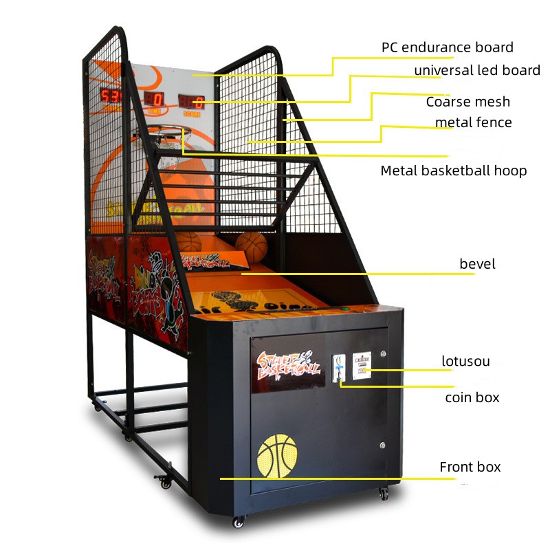 Street Basketball Boxing Coin Operated Electronic Game Machine for Arcade Game Center