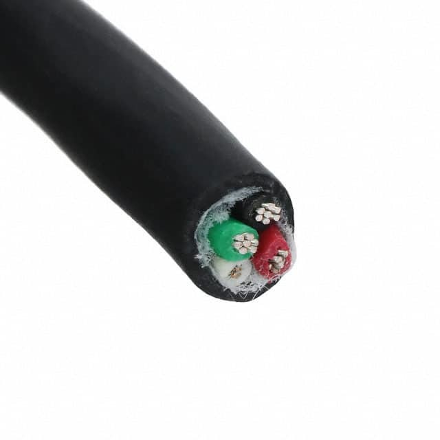 25064bk005-Nd Alpha Wire Cable 4cond 18awg Black 100'