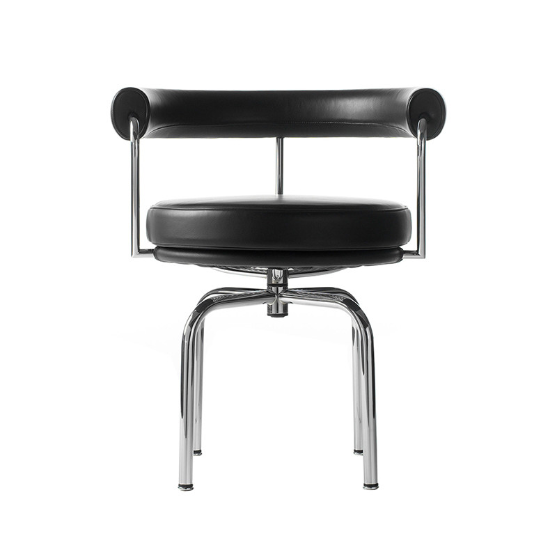 Nordic Hotel Restaurant Furniture Metal Rotatable Leather Comfortable Backrest Dining Chair