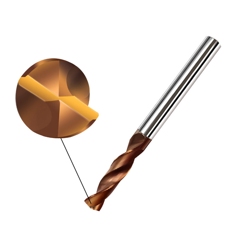 Solid Tungsten Carbide 2 Flutes 8mm Carbide Drill Bit For Steel