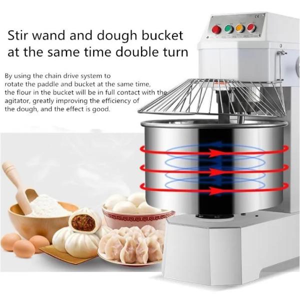 Spiral Bread Dough Mixer 50L 100L Dough Kneading Machine 25 Kg