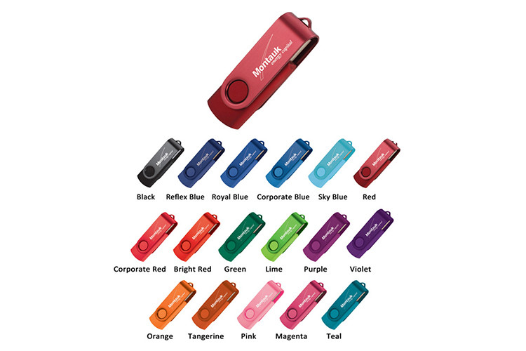 2.0 2G orange color swivel twist metal USB with customized logo and package show life brand