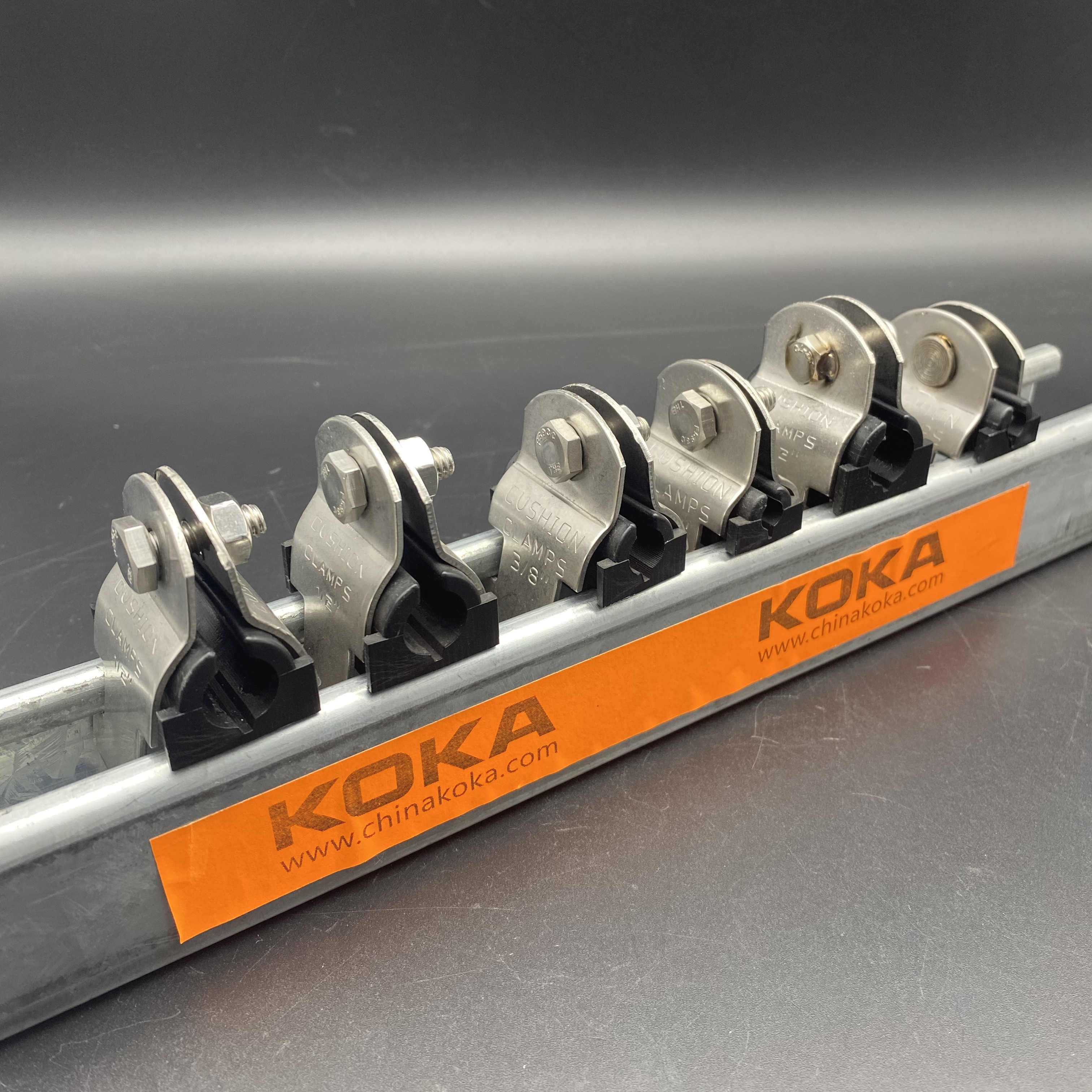 Gold Galvanized 3/4'' Strut Channel Mounted Cushion Clamps