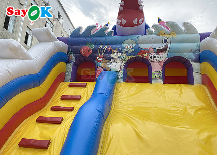 Inflatable Shark Slide Commercial Inflatable Bouncer Slide Cartoon Inflatable Bounce House Kids Jumping Slide