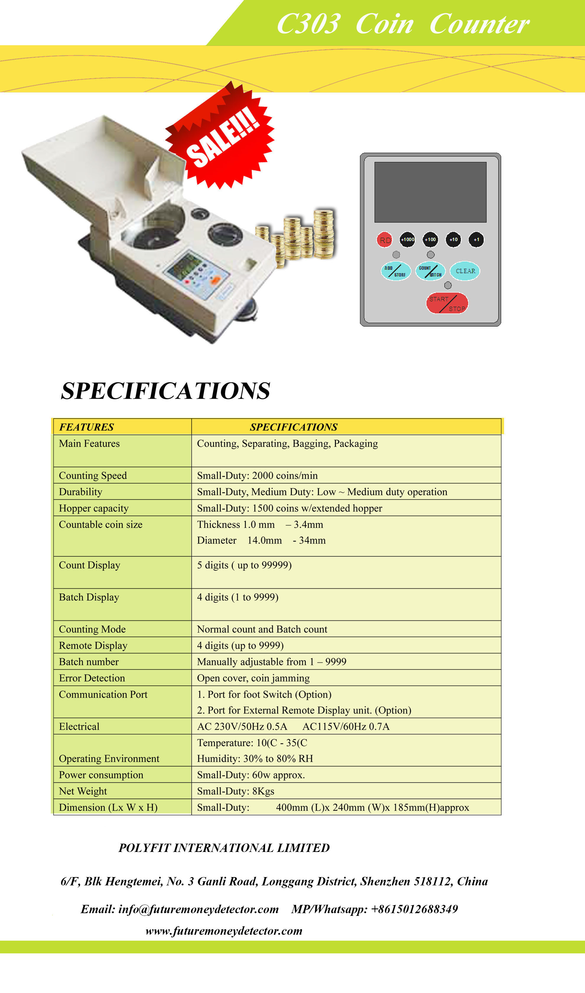 Fast Speed,Heavy duty and High quality of Coin count for EUROPE, Latvia, the Czech republic, Slovakia, Hungary, Slovenia