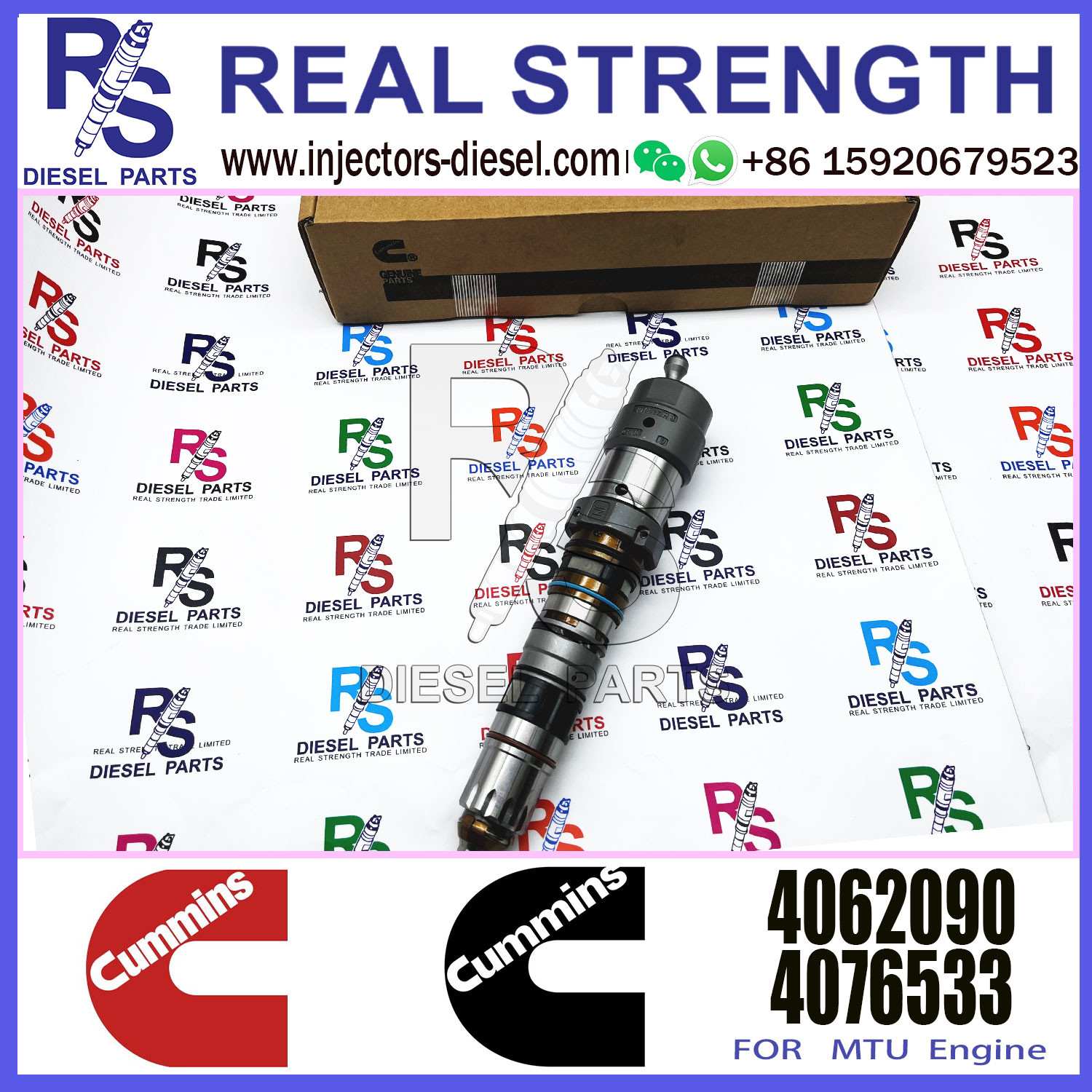QSK23 Diesel Common Rail Fuel Injector 4902827 4062090 4077076 4088431 4076533