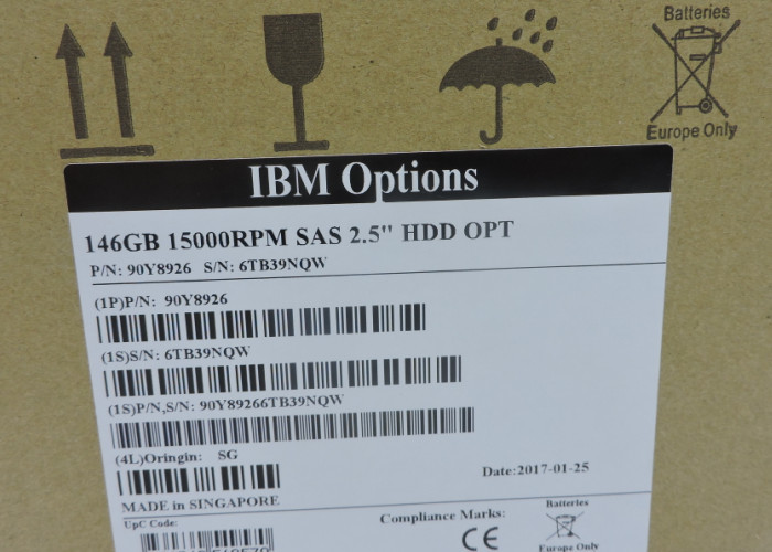 IBM Hard Disk 90Y8926 90Y8927 146G 15K SAS 6G FOR 3650M4 3500M4 1 year warranty