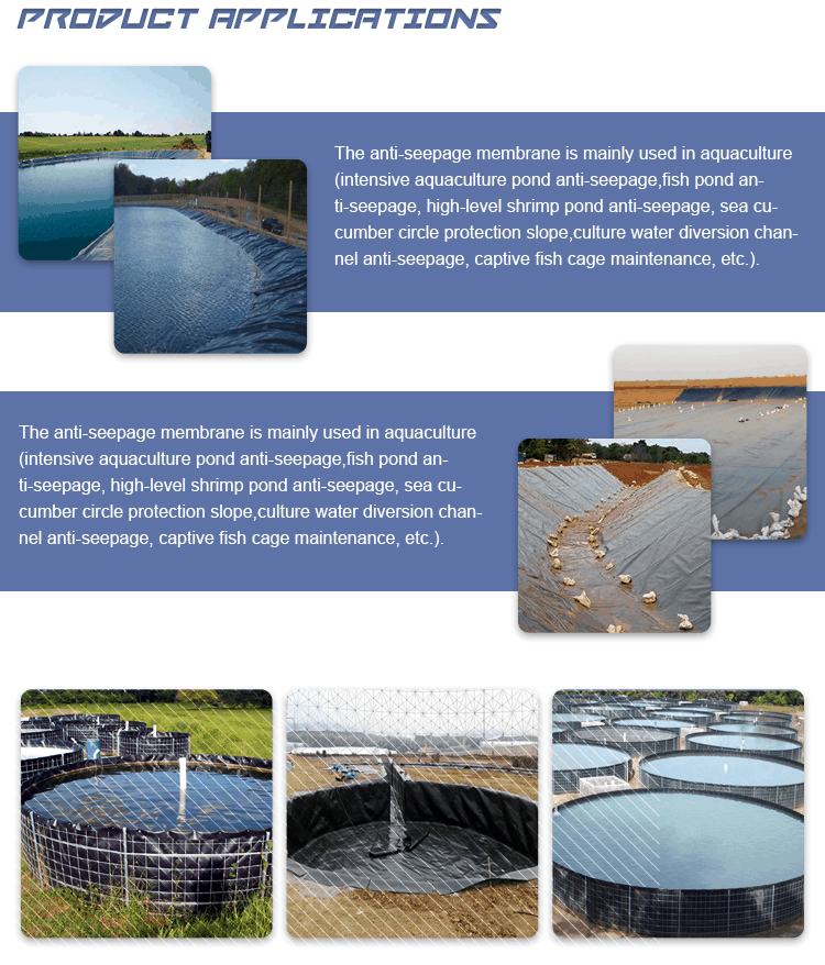 Online Technical Support 1mm HDPE Plastic Membrane Sheeting for Dam Liner