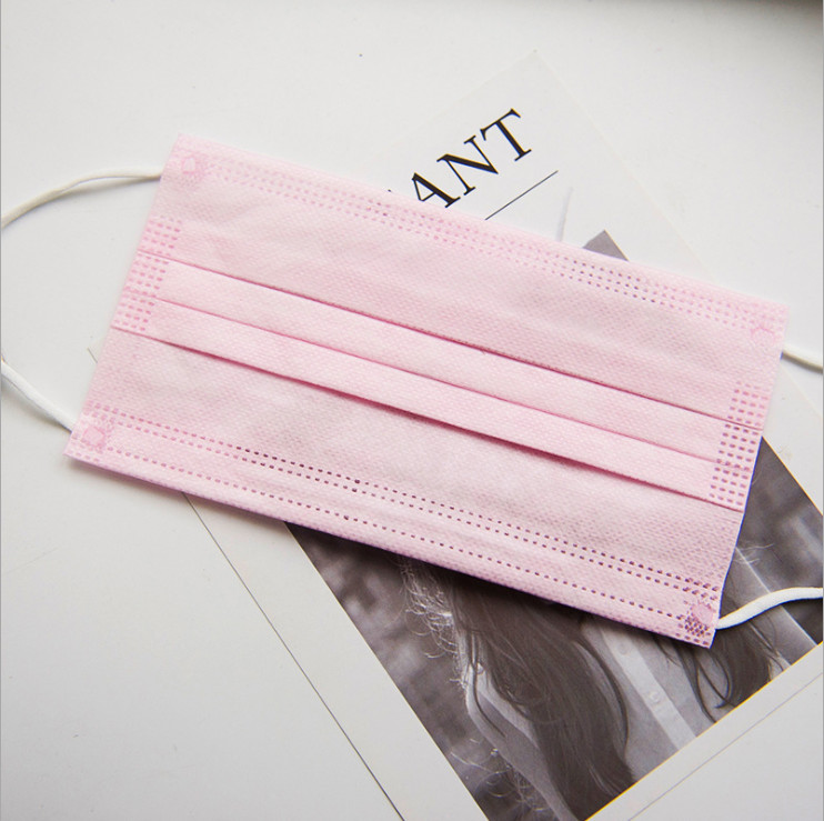 Multiple Color Disposable Non Woven Face Mask Size 17 * 9.7cm Anti Dust