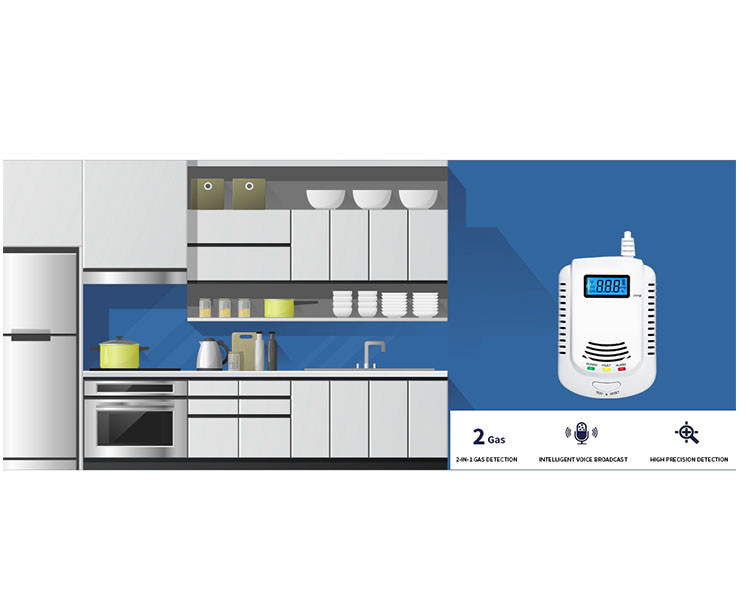 Plug In Carbon Monoxide Alarm Detector For KOABBIT Home Kitchen