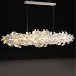 Modern Chromium Dining Table Pendant Chandelier Lights Rustproof Custom Size