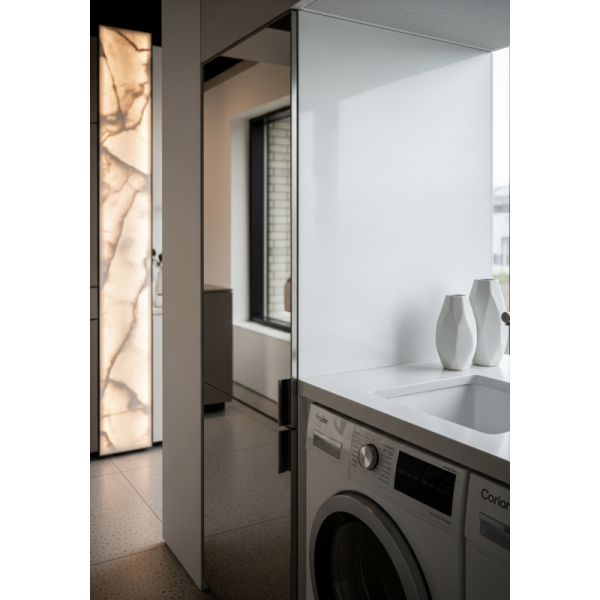 Luminous Pearl Laundry System with Mirror-Reflective in 304 Stainless Steel
