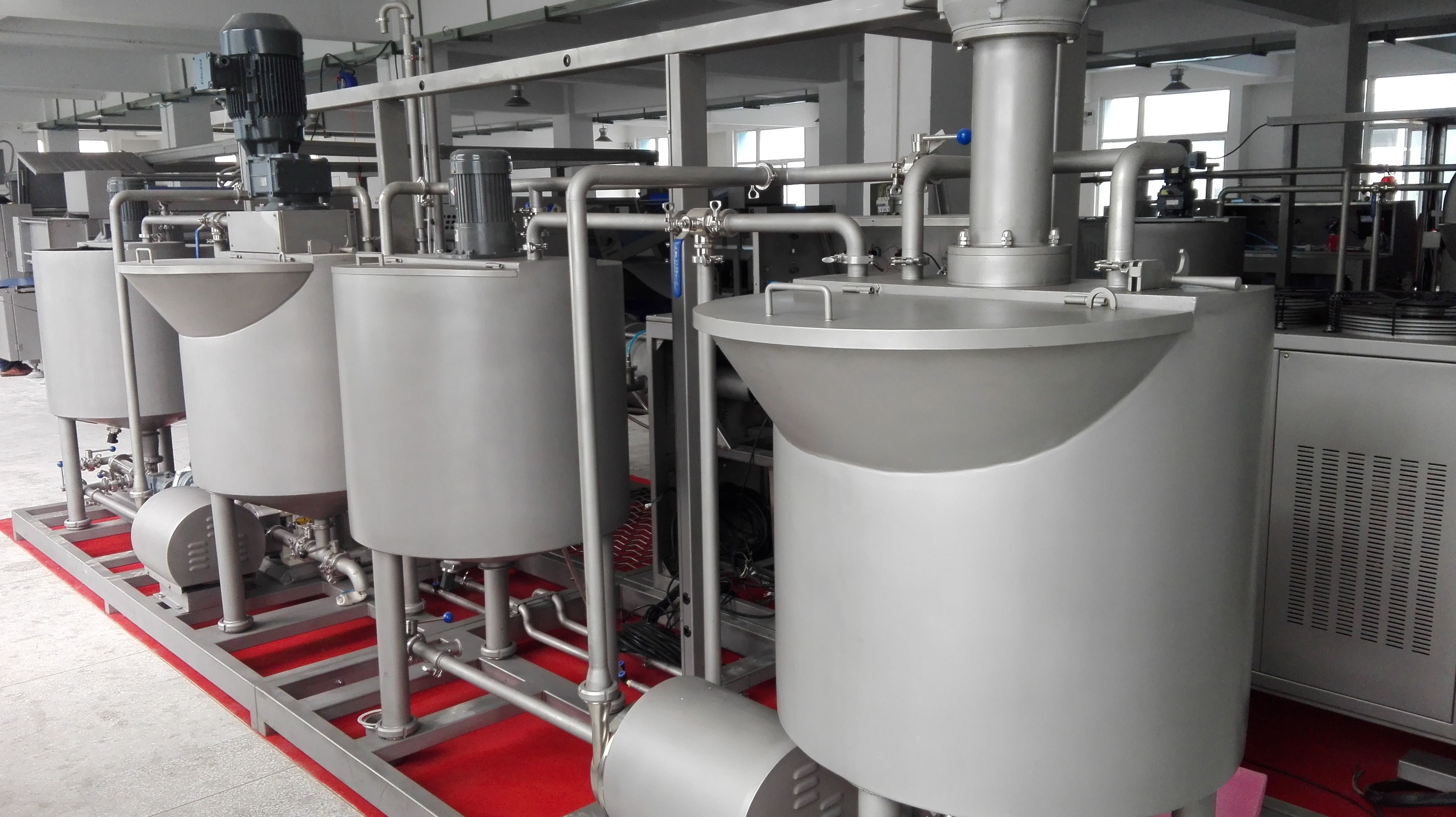 Durable Cake Aeration Mixer System with 400kg /hr Capacity for Chiffon cake prodcution