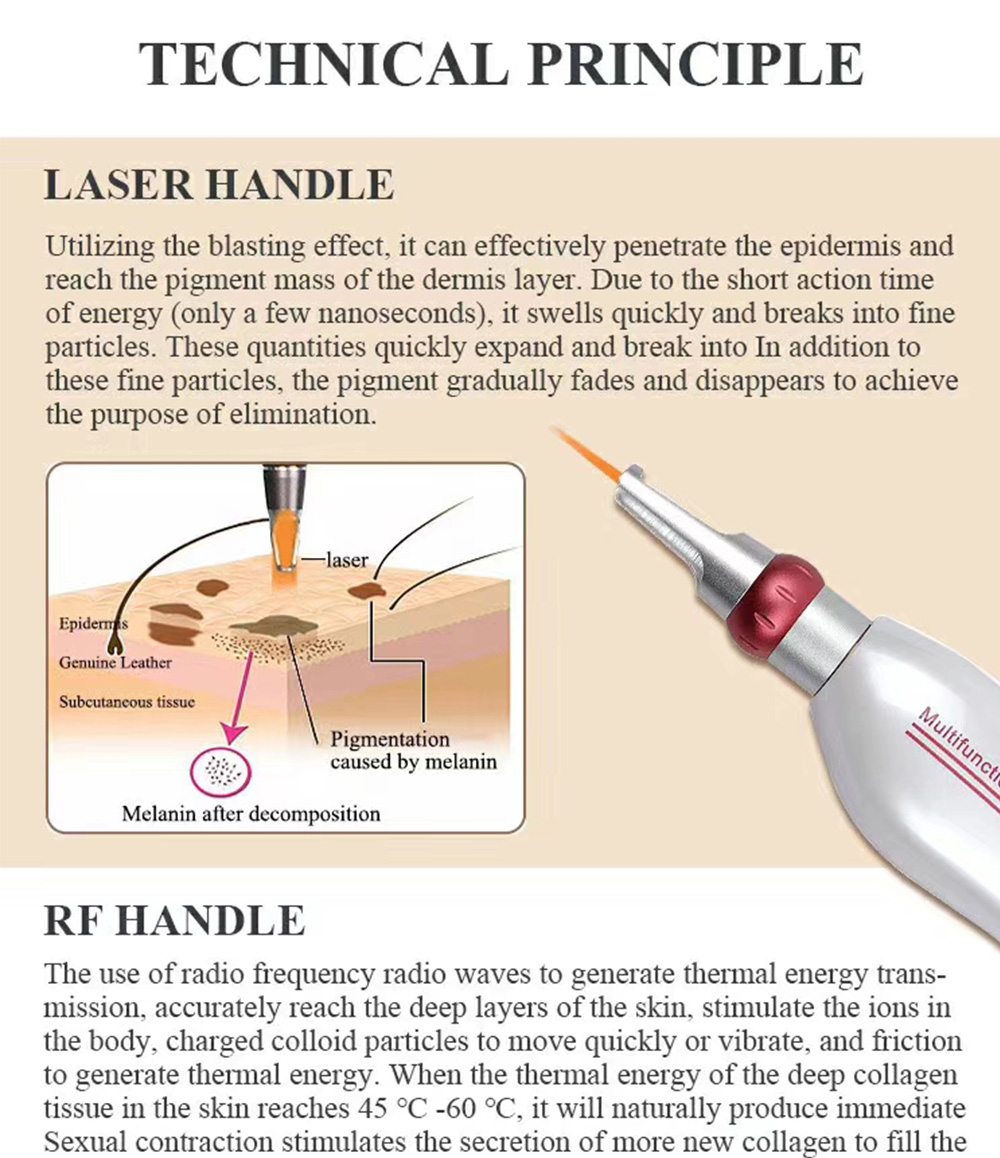 1064 Nm Picosecond Laser Tattoo Removal Machine 3 In 1 Ipl Rf Handle