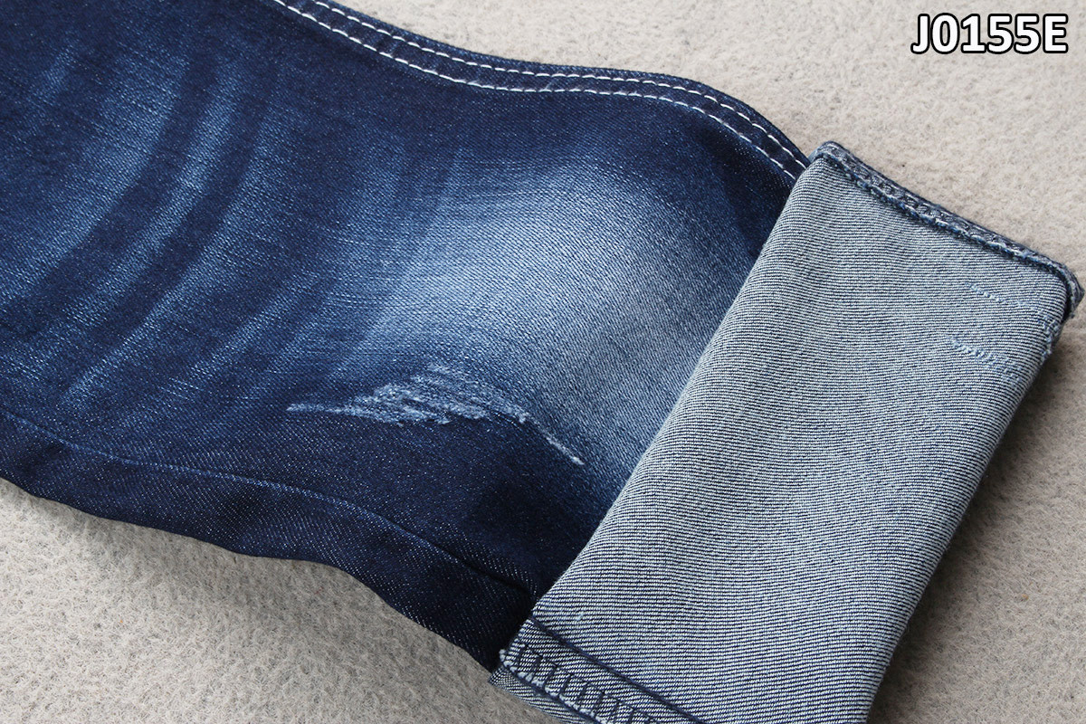 Eco Friendly Sustainable Denim Fabric GRS Recycle Polyester Jeans 8.6oz