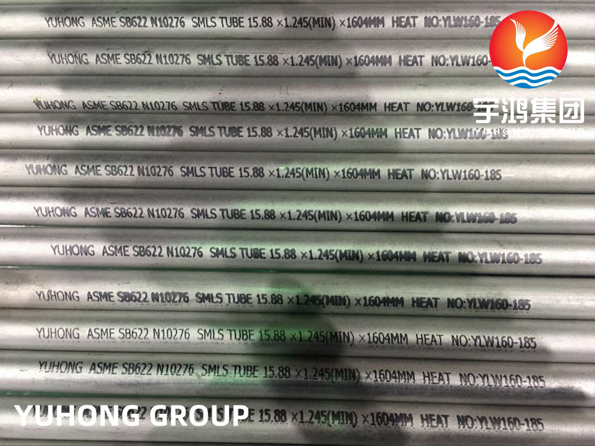 ASTM SB622 N10276 C276 Nickel Alloy Steel Tube Seamless Tube 15.88MM * 1.245MM * 1604MM