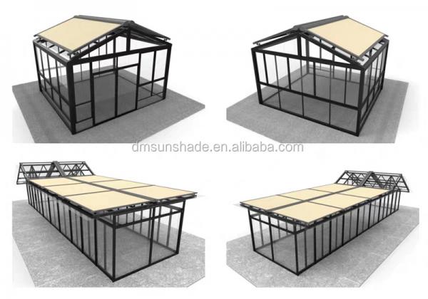 Heavy Duty Retractable Roof Awning Remote Motor Sunshade Waterproof Retractable Pergola Awnings