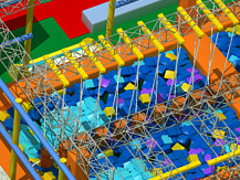 Inflatable Bouncer Trampoline Park Equipment , Kids Toddler Trampoline Airbound