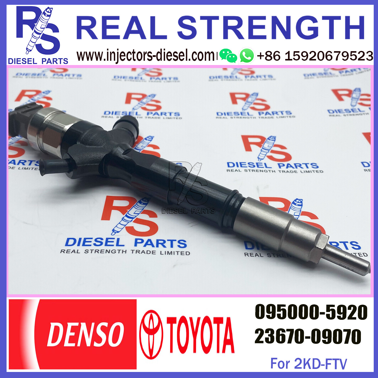 Common Rail Injector 23670-30110 095000-6180 095000-5920 for Diesel Engine 1KD-FTV