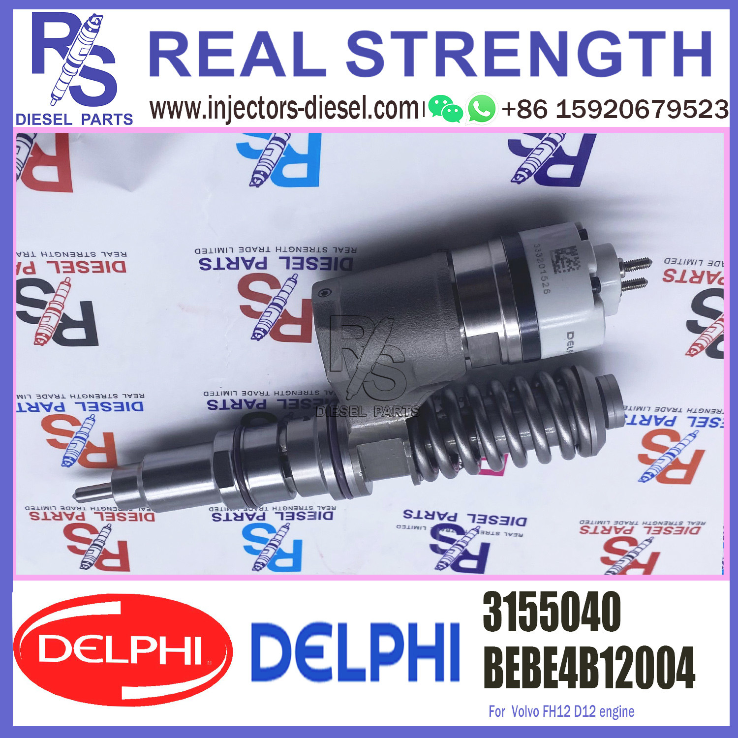 Electronic Unit Injector BEBE4B12001 BEBE4B12004 3155040 8113409 For V-O-L-V FH12 D12 engine