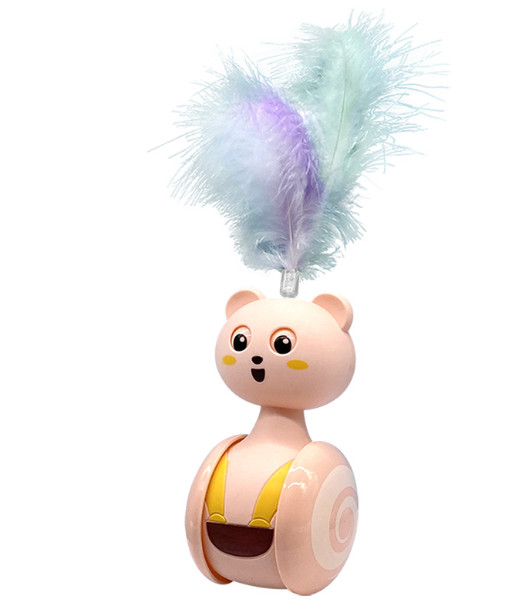cat toy ball with feather