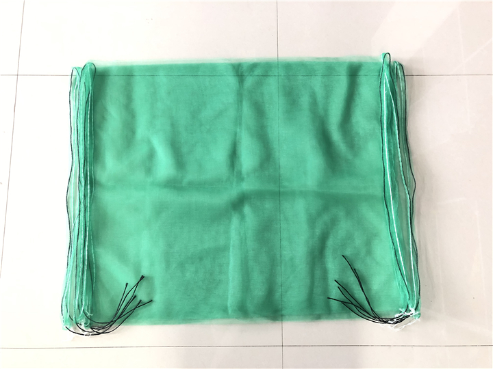 100% Virgin HDPE Drawstring Fruit Tree Protect Mono Mesh Net Green PE Date Bag