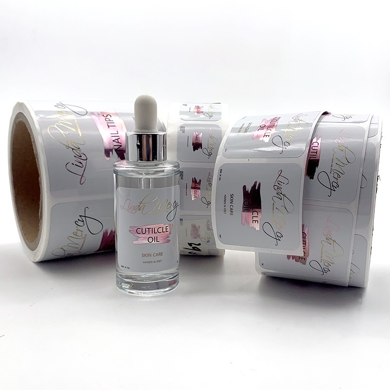 White Plastic Bottle Sticker Labels Packaging Labels For Essential Oil