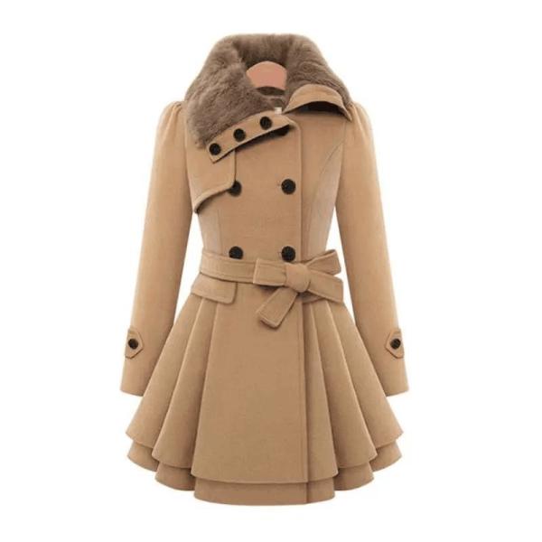 Plus Size Women′s Coats, Autumn Winter Ladies Trench Long Fur Puffer Girls Coat