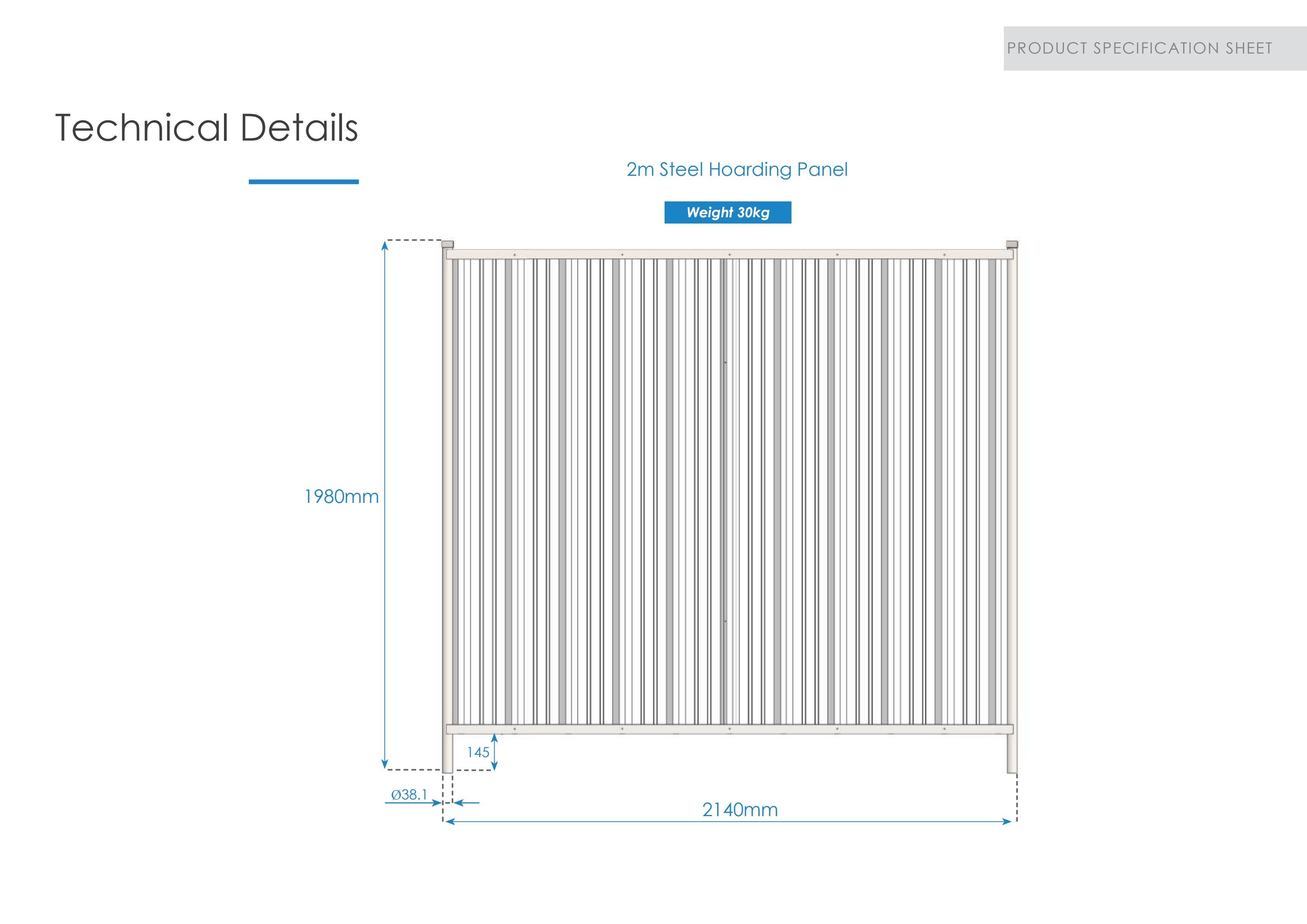 Temporary Hoarding Fence 2.0meter x 2200mm